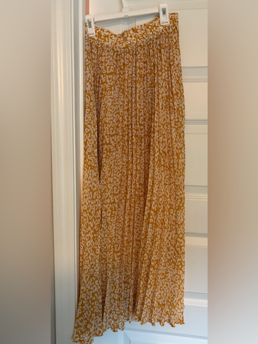 Maxi Skirt in Mustard Yellow Animal Print